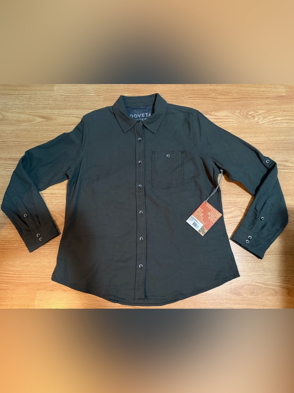 Dovetail Workwear Givens button up Shirt - Patine Green - Women’s L - NWT